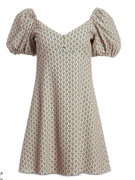 Alice + Olivia Dresses & Skirts - Alice + Olivia Dana Printed Puff Sleeve Mini Dress - Solstice Floral - Size 6